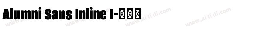 Alumni Sans Inline I字体转换